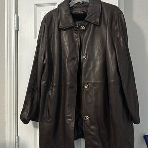 Leather coat